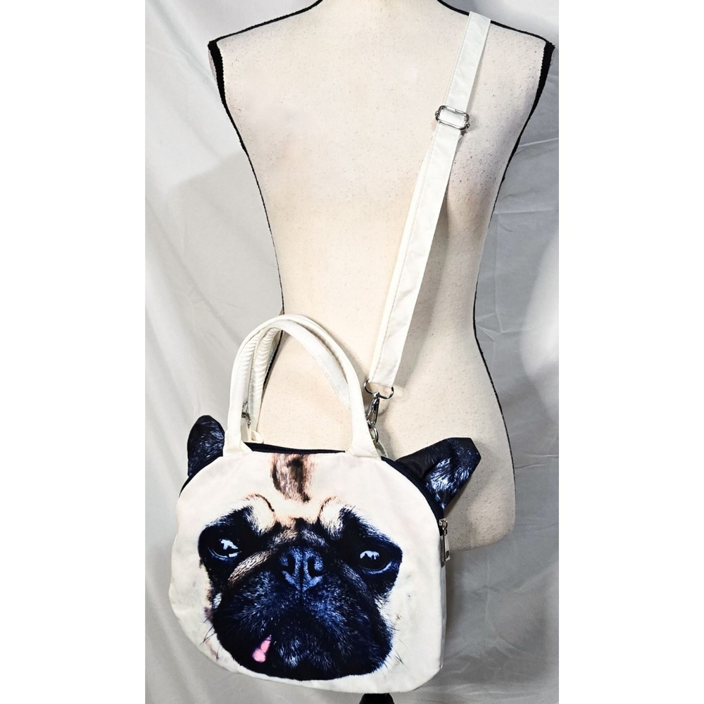 Pug Purse Bag Crossbody Graphic Dog Removable Strap Pockets